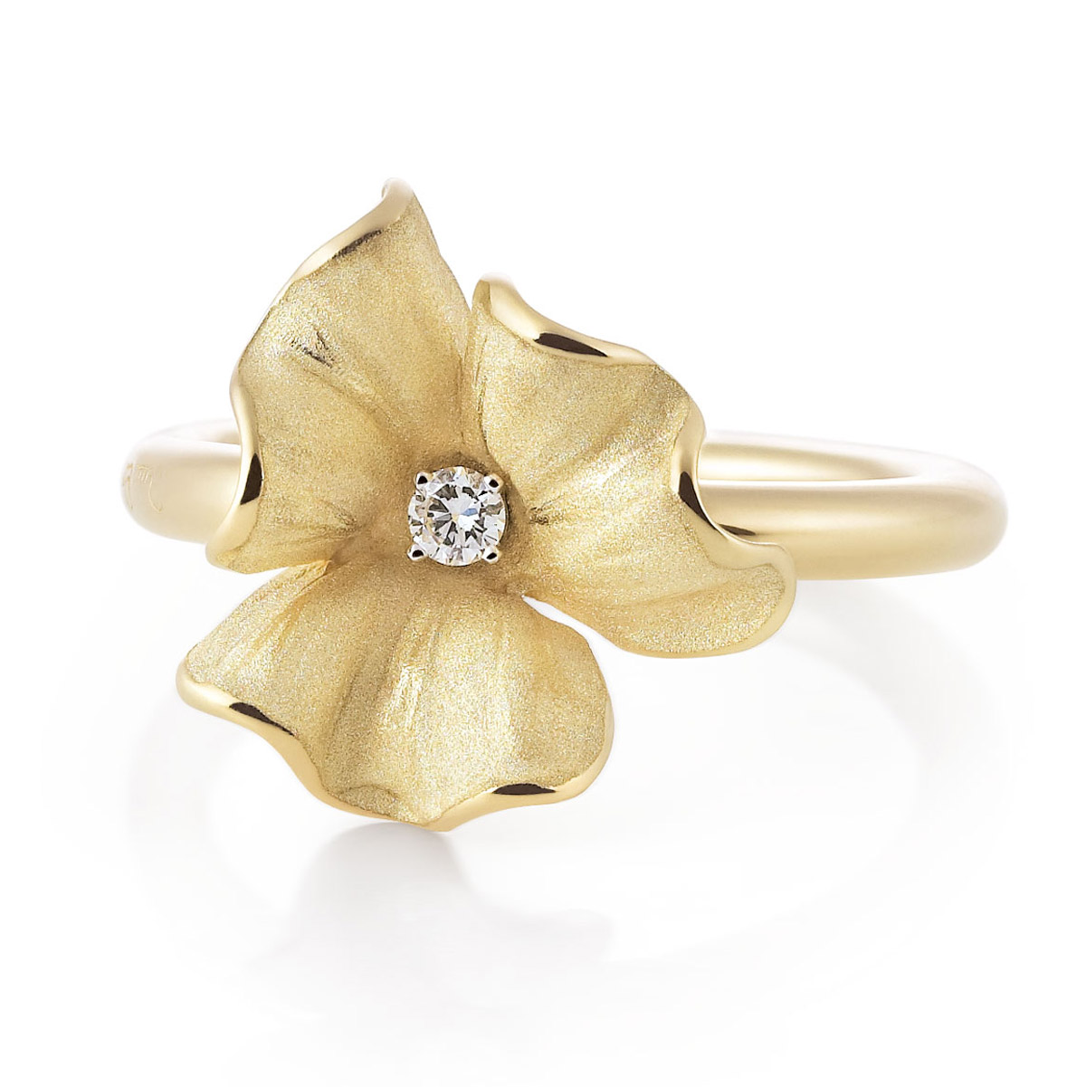 Annamaria Camilli Flower ringen roodgoud